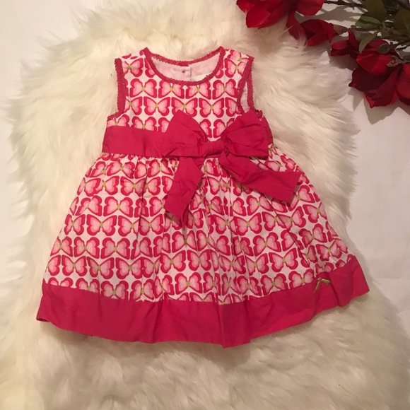 Lilybird Toddler Sun Dress Size 12M Pink Butterfly - Picture 1 of 4